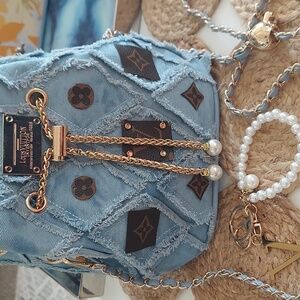 LV Denim Bucketbag Upcyled crossbody